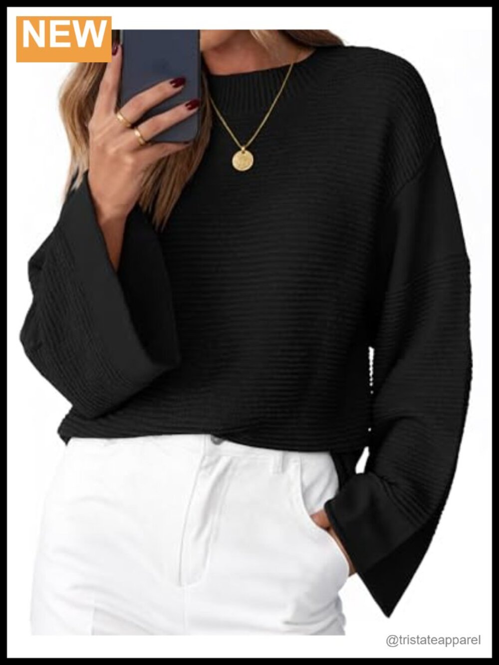 Oversized Chunky Ribbed Knit Pullover Sweater for Women Long Sleeve Crew Neck